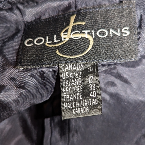 JS Collections size 10 navy skirt suit vintage. - Picture 12 of 16